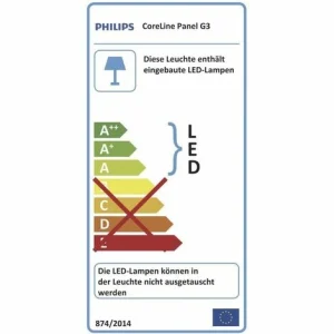 PHILIPS LED-Paneelleuchte 35W CoreLine 4000K 3600lm Ws LED Nicht Austauschbar DALI RC133VLED36S/840PSDW62L62OC 7