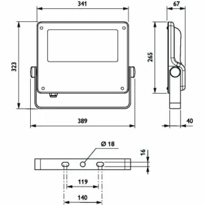 PHILIPS LED-Strahler 95W Coreline 4000K 12000lm 1LED IP66 Al Mt Konv Breitstrahlend BVP125LED120-4S/740OFA52 9