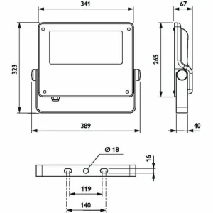 PHILIPS LED-Strahler 63W Coreline 4000K 8000lm 1LED IP66 Al Mt Konv Breitstrahlend BVP125LED80-4S/740OFA52 9