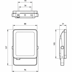 LED-Flutlicht 10W 1050lm IP65 – Philips 12