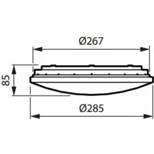 PHILIPS  Wand- Oder Deckenleuchte 12W 1100lm 90lm/W IP44 – Philips 15