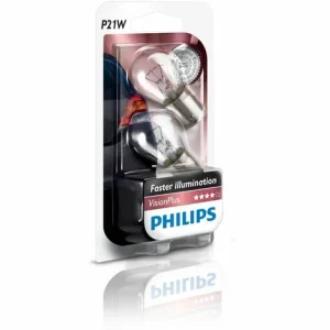 PHILIPS 12498VPB2 VISIONPLUS P21W SIGNALLAMPE 12498VPB2, 2ER BLISTER 10