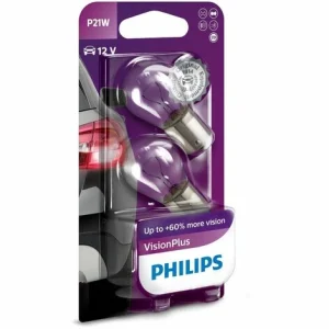 PHILIPS 12498VPB2 VISIONPLUS P21W SIGNALLAMPE 12498VPB2, 2ER BLISTER 12